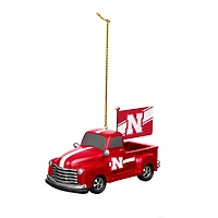 Nebraska Huskers 3" Rally Truck Two-Piece Ornament Set
