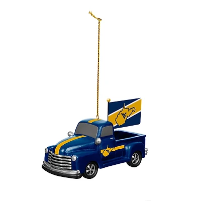West Virginia Mountaineers 3" Rally Truck Two-Piece Ornament Set