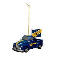 West Virginia Mountaineers 3" Rally Truck Two-Piece Ornament Set