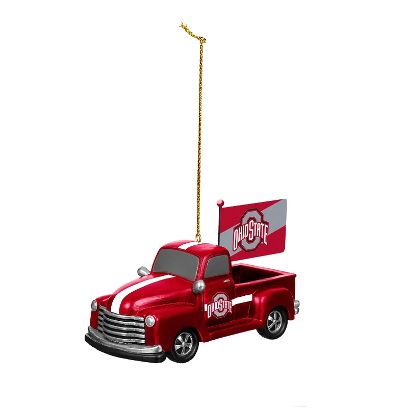Ohio State Buckeyes 3" Rally Truck Two-Piece Ornament Set