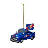 Kansas Jayhawks 3" Rally Truck Two-Piece Ornament Set