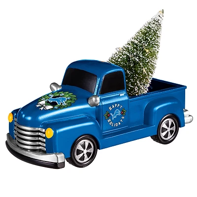 Detroit Lions 9" Holiday Rally Truck LED Statue