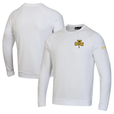 Men's Under Armour White Notre Dame Fighting Irish Shillelagh Clover Rival Fleece Sweatshirt