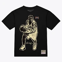 Unisex Mitchell & Ness Allen Iverson Black Philadelphia 76ers Blockbuster Player Graphic T-Shirt