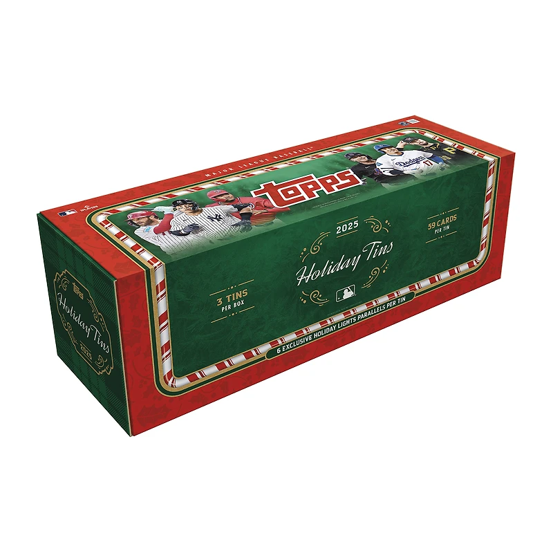 2025 Topps Holiday Baseball Factory Sealed 3 Tin Case