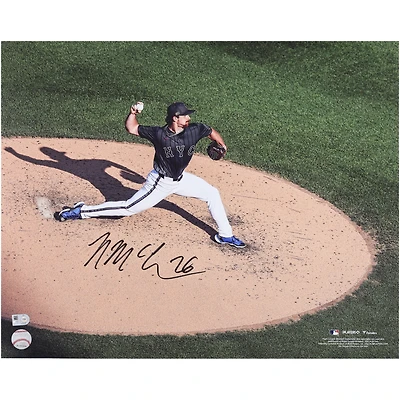 Nolan McLean New York Mets Autographed 16" x 20" MLB Debut Pitching Photograph