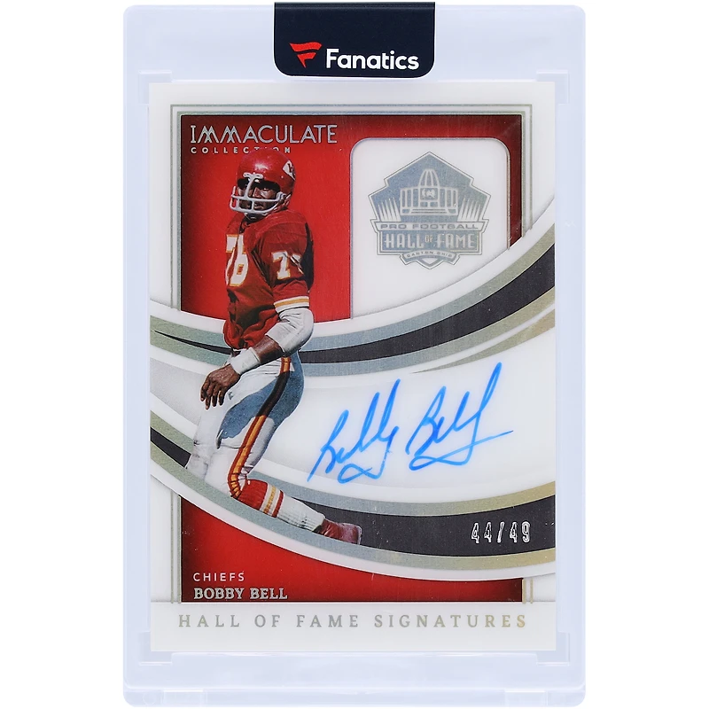 Bobby Bell Kansas City Chiefs Autographed 2022 Panini Immaculate Collection Hall Of Fame Sigs #HFS-BBE #44/49 Card