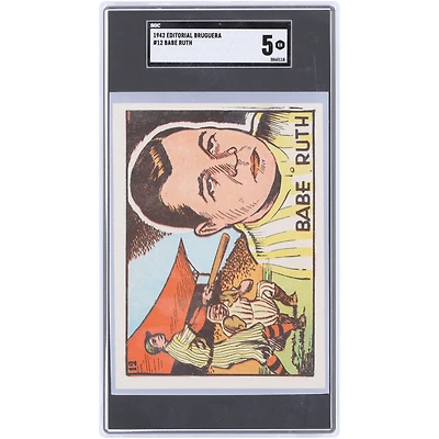 Babe Ruth New York Yankees 1942 Editorial Bruguera #12 SGC Authenticated 5 Card