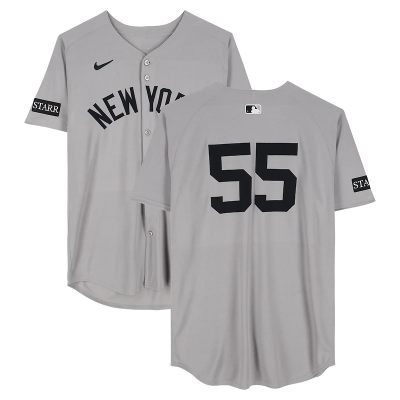 Carlos Rodón New York Yankees Game-Used #55 Gray Nike Jersey vs. Chicago White Sox on August 29, 2025 - 6 IP, ER, 5 K, W