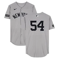 Max Fried New York Yankees Game-Used #54 Gray Nike Jersey vs. Houston Astros on September 2, 2025 - 7 IP, ER, 5 K, W