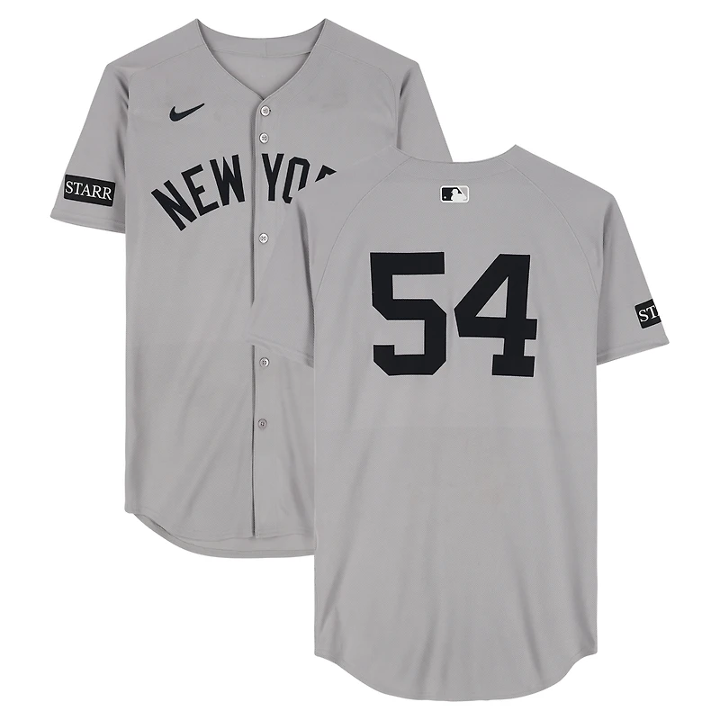 Max Fried New York Yankees Game-Used #54 Gray Nike Jersey vs. Houston Astros on September 2, 2025 - 7 IP, ER, 5 K, W