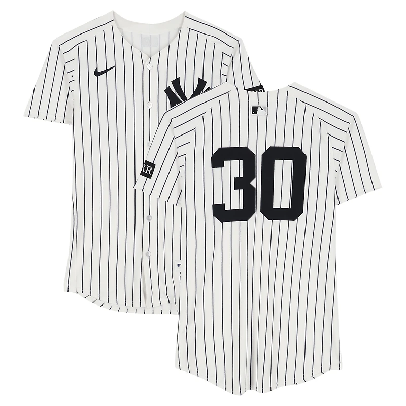 Luke Weaver New York Yankees Player-Worn #30 White Pinstripe Nike Jersey vs. Detroit Tigers on September 11, 2025
