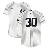 Luke Weaver New York Yankees Player-Worn #30 White Pinstripe Nike Jersey vs. Detroit Tigers on September 11, 2025