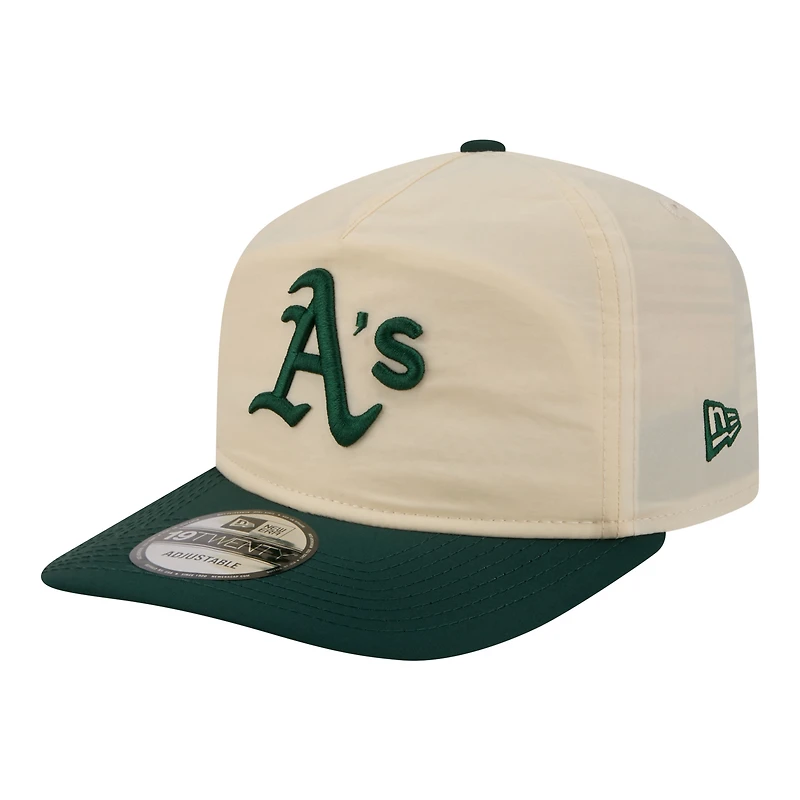 Men's New Era Cream/Green Athletics Everyday 19TWENTY Adjustable Hat