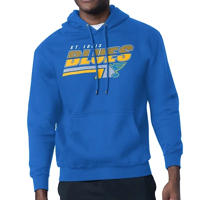 Men's Starter Blue St. Louis Blues Logo Push Fleece Hoodie