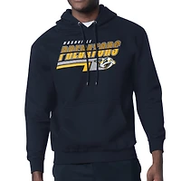 Men's Starter Navy Nashville Predators Logo Push Fleece Hoodie