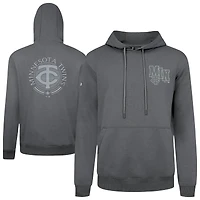 Men's Levelwear Gray Minnesota Twins Podium Valiant Hoodie