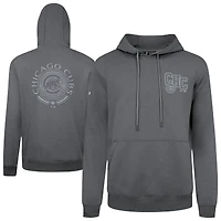 Men's Levelwear Gray Chicago Cubs Podium Valiant Hoodie