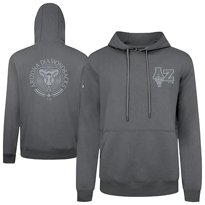 Men's Levelwear Gray Arizona Diamondbacks Podium Grain Hoodie