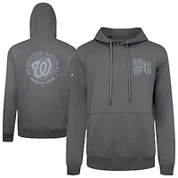 Men's Levelwear Gray Washington Nationals Podium Grain Hoodie