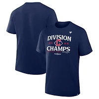 Men's Fanatics Navy Cleveland Guardians 2025 AL Central Division Champions Big & Tall Locker Room T-Shirt