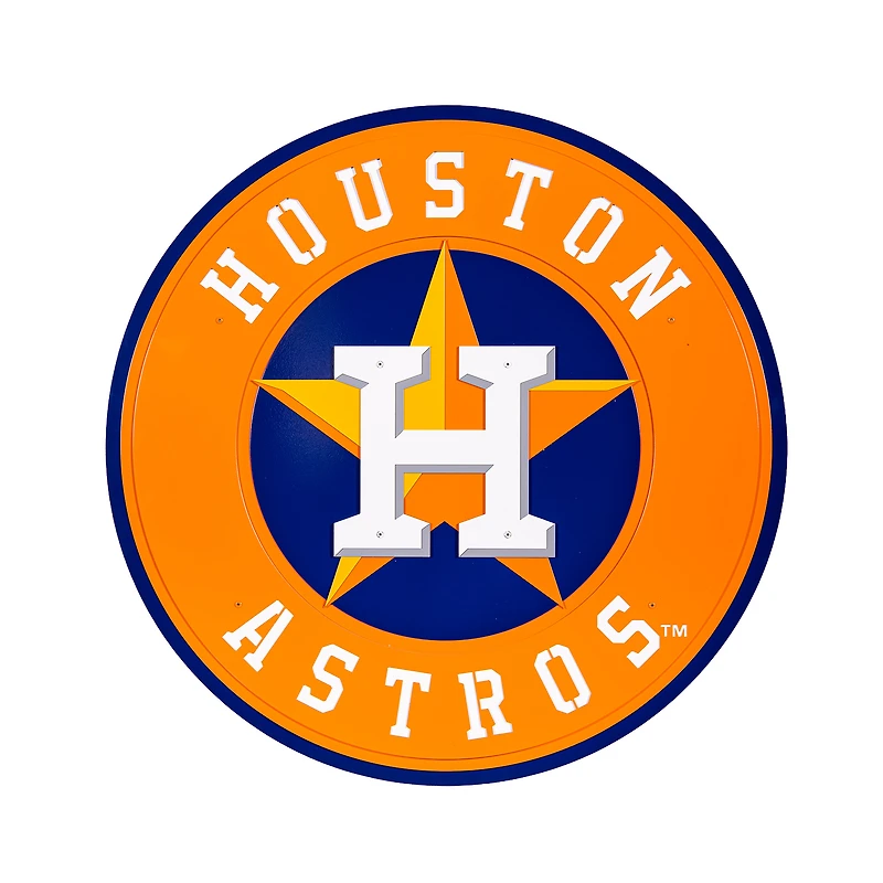 Houston Astros 23" Layered Metal Wall Art Sign