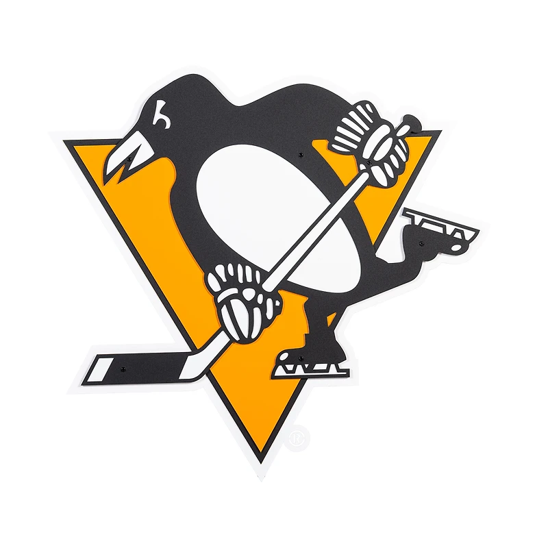 Pittsburgh Penguins 23" Layered Metal Wall Art Sign