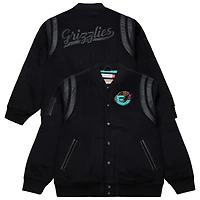 Men's Mitchell & Ness  Black Memphis Grizzlies Hardwood Classics Nights Walk the Tunnel Full-Snap Varsity Jacket