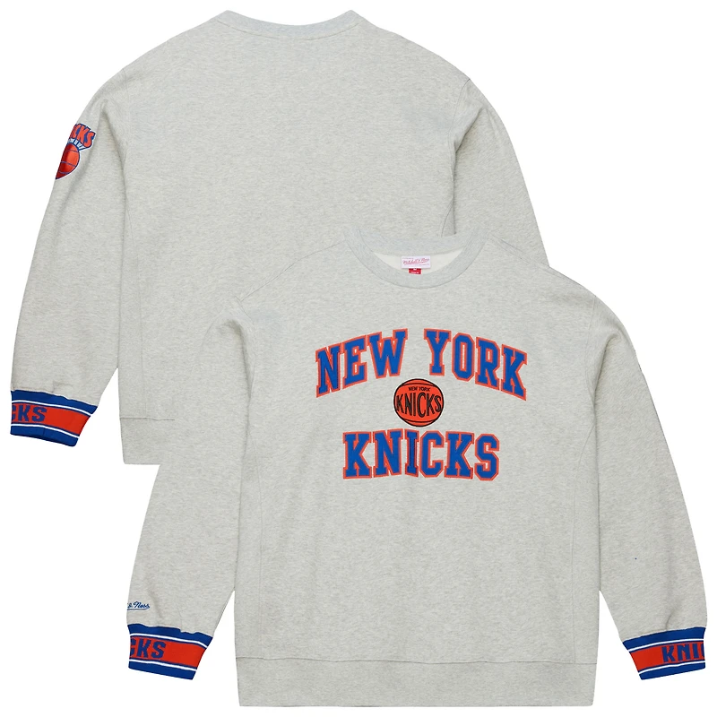 Men's Mitchell & Ness  Heather Gray New York Knicks Team Celebration Sweatshirt