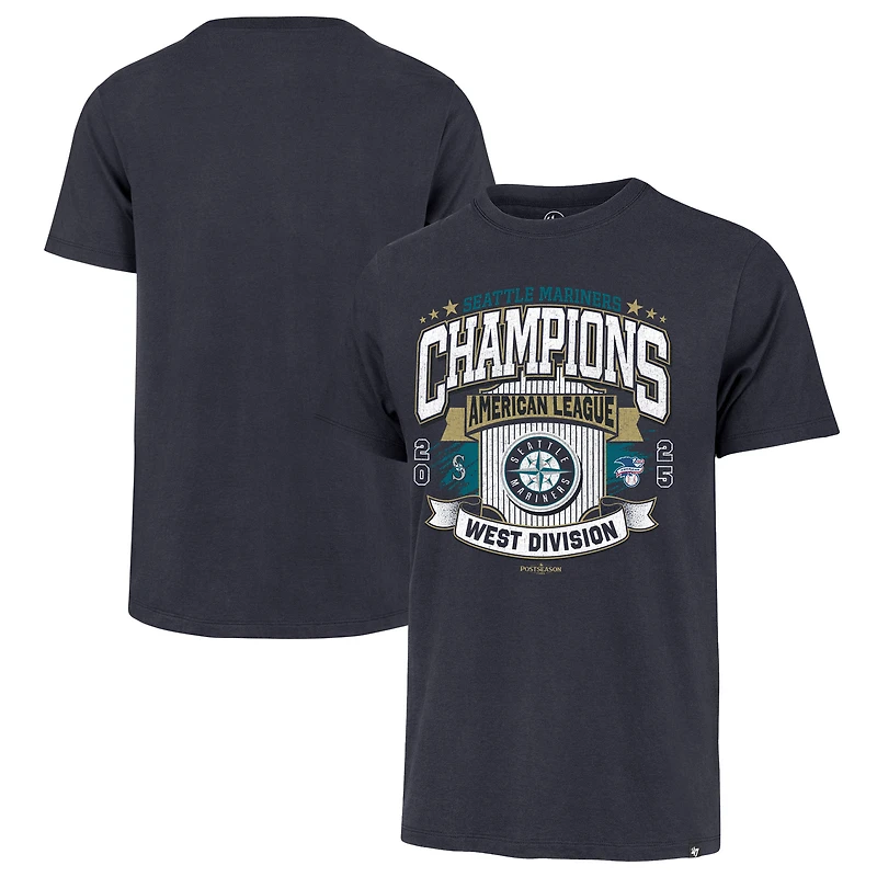 Men's '47  Navy Seattle Mariners 2025 AL West Division Champions Franklin T-Shirt