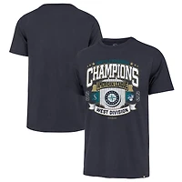 Men's '47  Navy Seattle Mariners 2025 AL West Division Champions Franklin T-Shirt