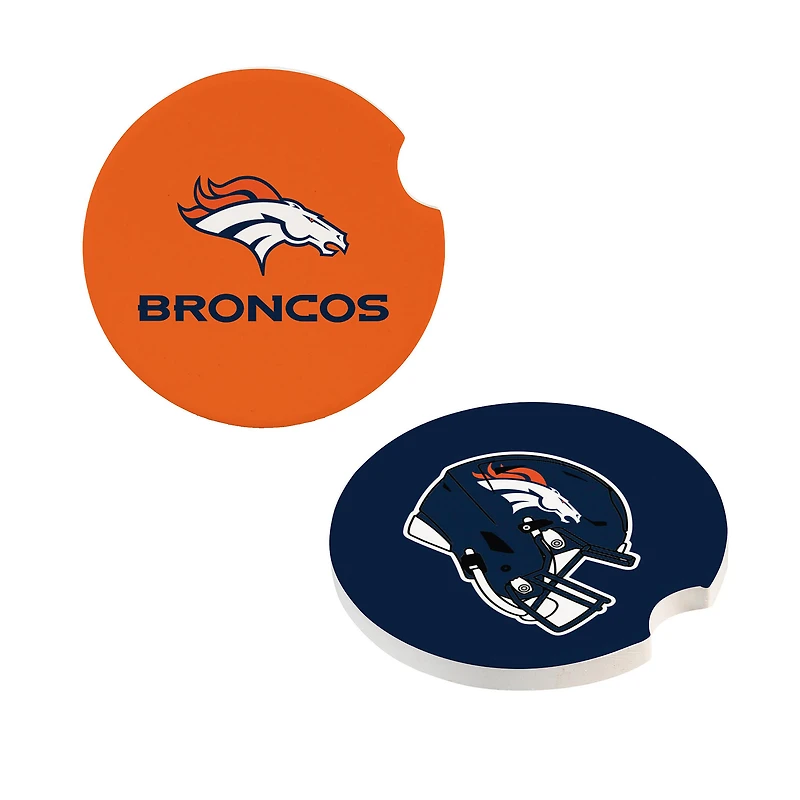 Denver Broncos Ceramic Car Coaster Four-Piece Set
