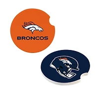 Denver Broncos Ceramic Car Coaster Four-Piece Set