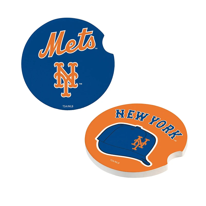 New York Mets Ceramic Car Coaster Four-Piece Set