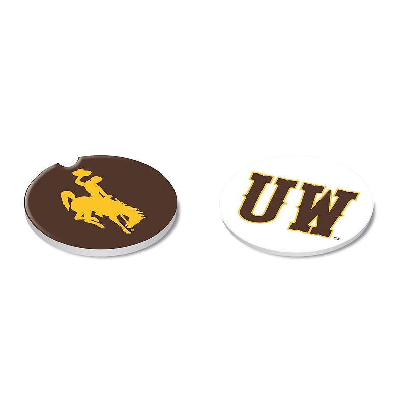 Wyoming Cowboys Ceramic Car Coaster Four-Piece Set