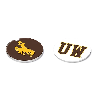 Wyoming Cowboys Ceramic Car Coaster Four-Piece Set