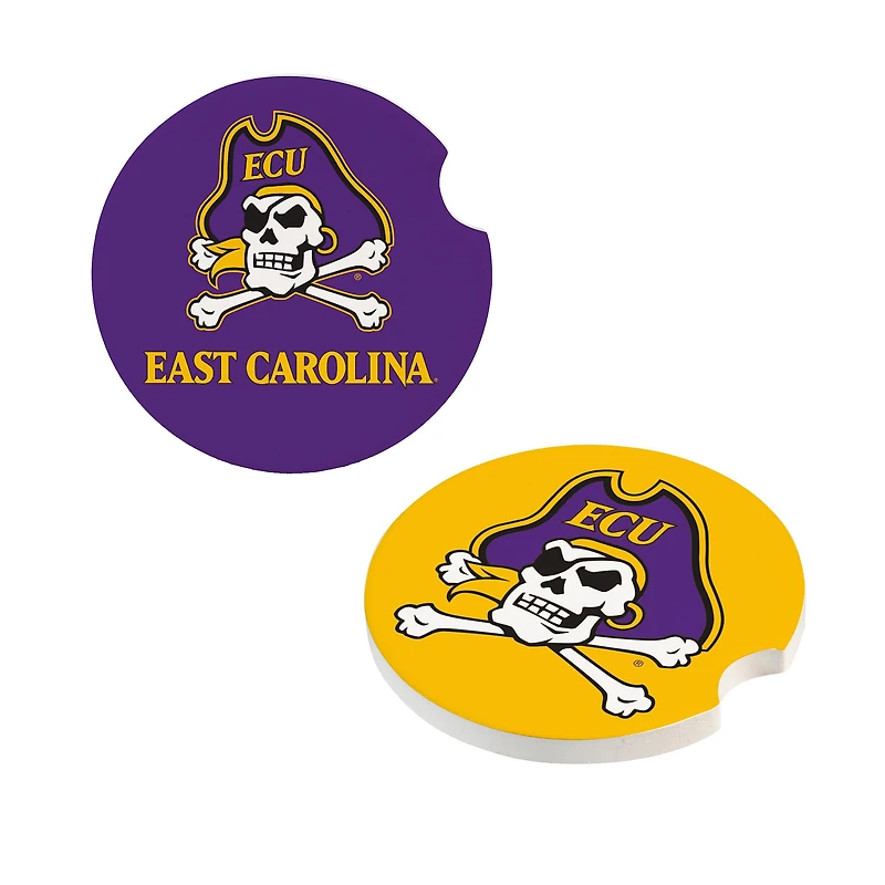 ECU Pirates Ceramic Car Coaster Four-Piece Set
