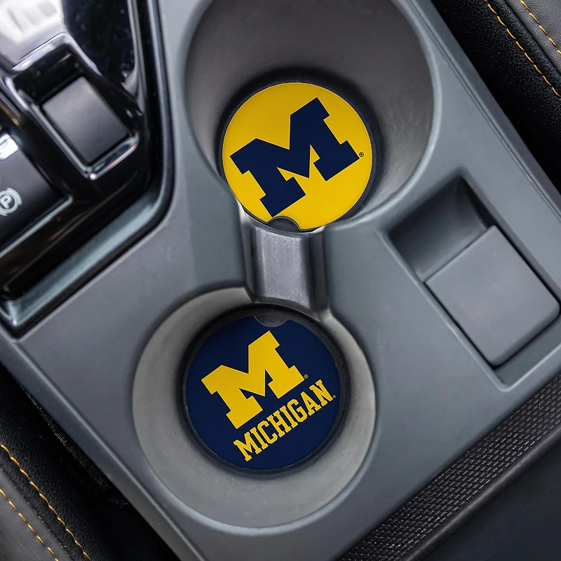 Michigan Wolverines Ceramic Car Coaster Four-Piece Set