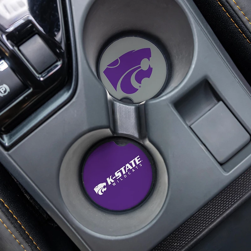 Kansas State Wildcats Ceramic Car Coaster Four-Piece Set