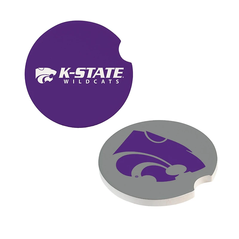 Kansas State Wildcats Ceramic Car Coaster Four-Piece Set