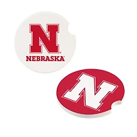 Nebraska Huskers Ceramic Car Coaster Four-Piece Set