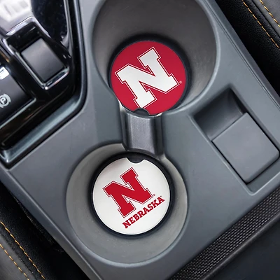 Nebraska Huskers Ceramic Car Coaster Four-Piece Set