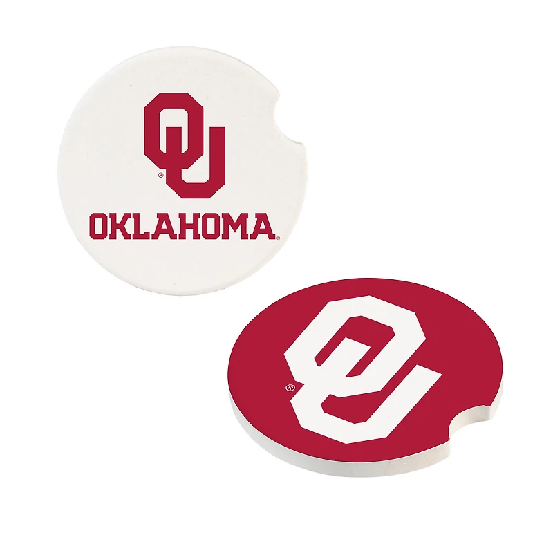 Oklahoma Sooners Ceramic Car Coaster Four-Piece Set