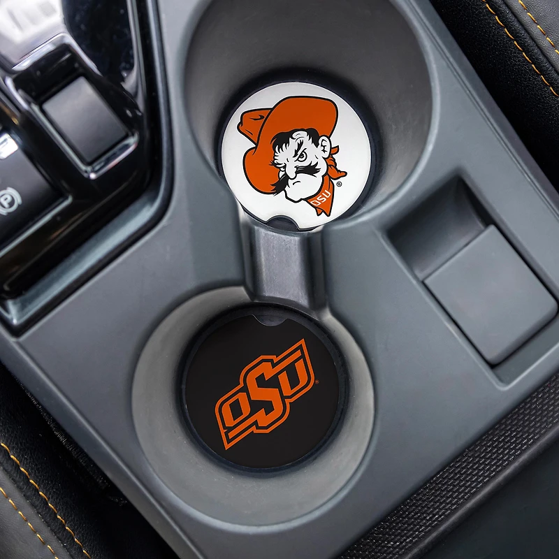 Oklahoma State Cowboys Ceramic Car Coaster Four-Piece Set