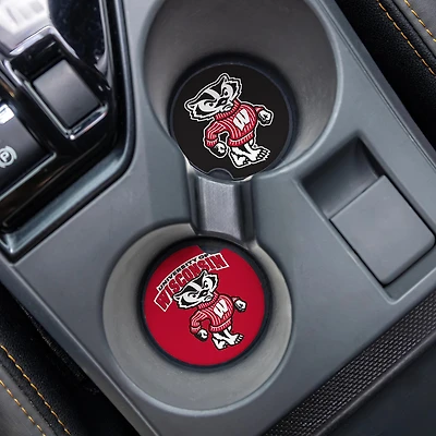 Wisconsin Badgers Ceramic Car Coaster Four-Piece Set
