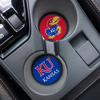 Kansas Jayhawks Ceramic Car Coaster Four-Piece Set