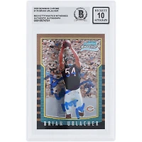 Brian Urlacher Chicago Bears Autographed 2000 Bowman Chrome #178 Beckett Fanatics Witnessed Authenticated 10 Rookie Card with "HOF 18" Inscription