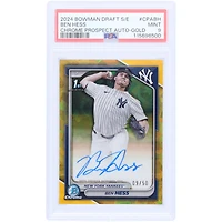 Ben Hess New York Yankees Autographed 2024 Bowman Chrome Sapphire 1st Bowman Gold Refractor #CPA-BH #9/50 PSA Authenticated 9 Card