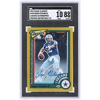 Roger Staubach Dallas Cowboys Autographed 2022 Panini Classics Gold #109 #1/5 SGC Authenticated 8/10 Card