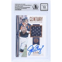 John Elway Denver Broncos Autographed 2018 Panini Encased Century Collection Materials Relic #CC-JE #/50 Beckett Fanatics Witnessed Authenticated 10 Card